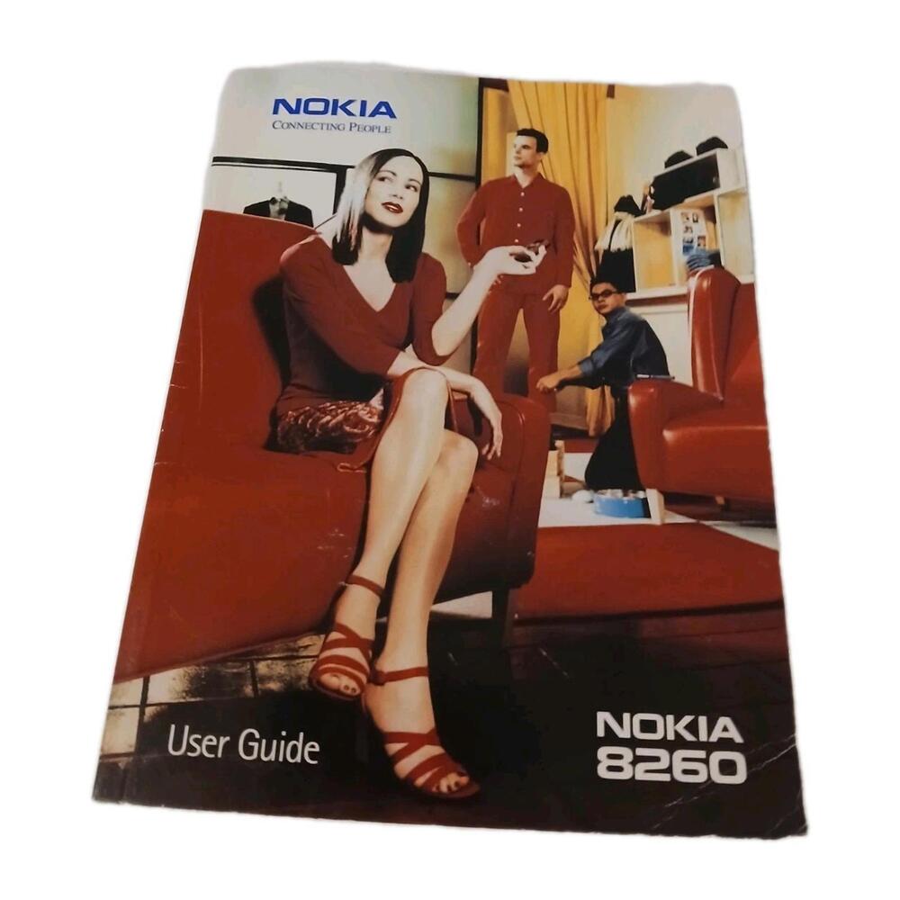 Nokia 8260 Mobile Cell Phone Original Printed User's Guide Manual Vintage